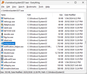 Everything 搜索窗口界面截图